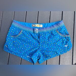 Roxy Blue polka dot shorts size 3 xs small